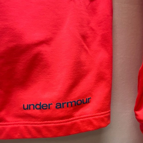 Under Armour Cold Gear Hoodie Youth Medium Neon Pink Loose Fit Hooded Sweater - Picture 11 of 18