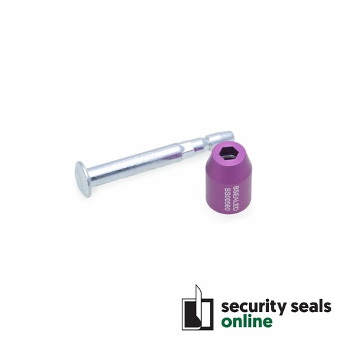 Purple all-metal High Security Shipping Container Bolt Seals - Picture 1 of 5
