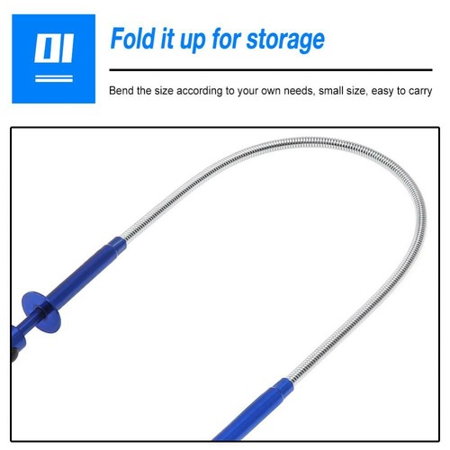 Claw Pick-up Tool 4 Claws Bright LED Light Flexible Spring Magnet Grab Grabber - Imagen 4 de 12