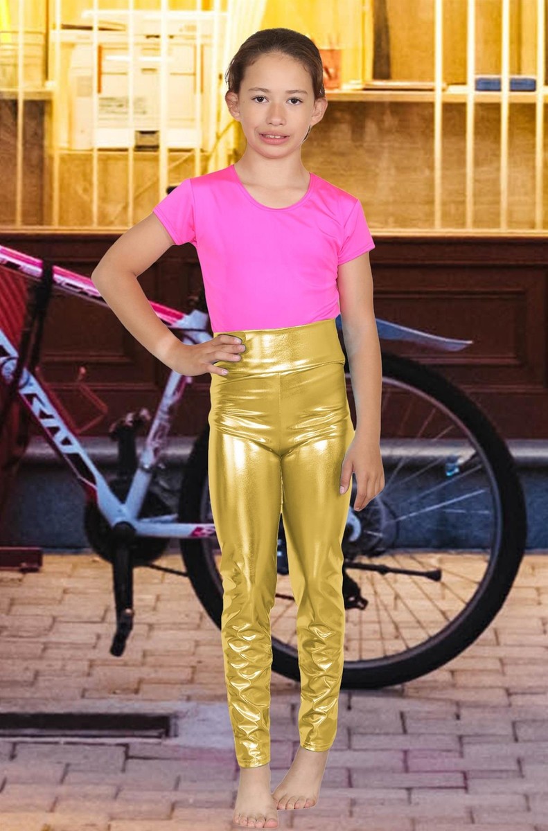 Girls top metallic leggings