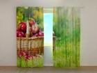 Curtain with Apples Print Wellmira Ready to Hang 3D Printed Kitchen Dining Room