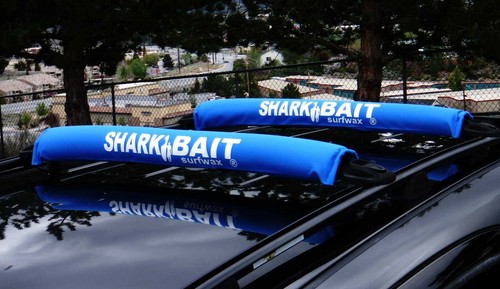 30" SHARKBAIT AERO roof rack pads Blue for 2 -3 inch bars For SUP & Surfboards - Picture 2 of 7