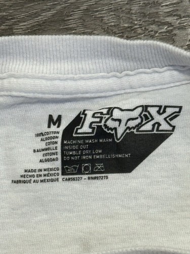 Fox Racing T Shirt Youth Size Medium White Long Sleeve Racing Motocross Boys - Picture 7 of 7