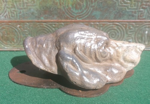 Antique hound paper clip, painted cast iron circa 1920, great condition. Huge - Picture 3 of 10