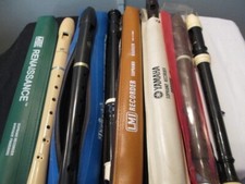 LOT OF 6 PLASTIC RECORDERS