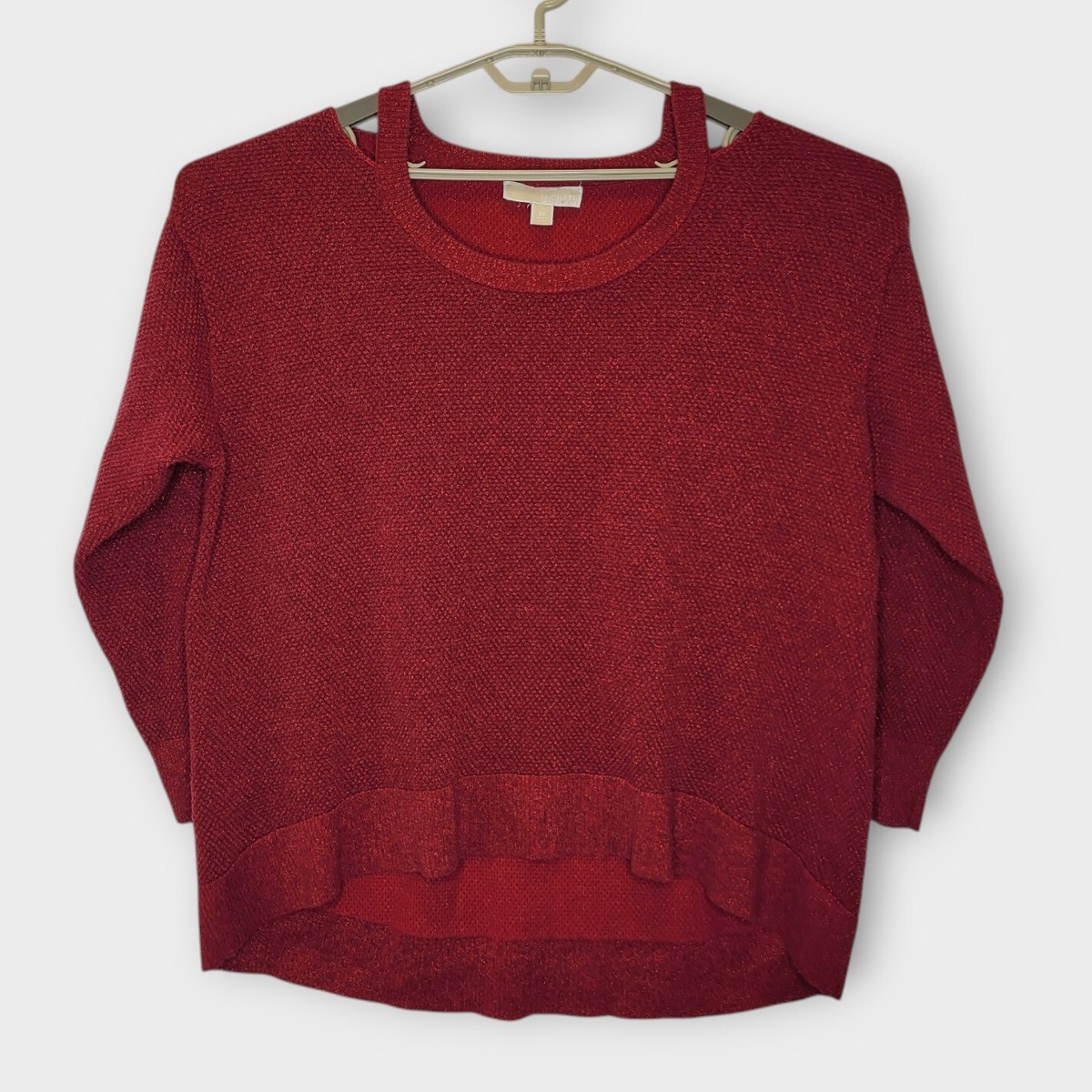Sparkly Michael Kors Sweaters Michael Kors Plus Sweater 3X Red