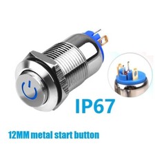 12mm Double Color High Head Power Sign Luminous Self-locking Brass Nickel Plated