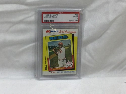  1982 Topps K-Mart Baseball #28 Cincinnati Reds HOF Joe Morgan PSA 9 FREESHIP - Picture 1 of 2