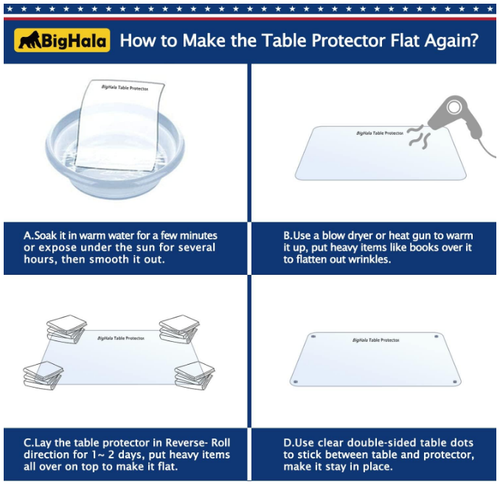 BigHala 55" Round Clear PVC Table Protector Waterproof & Heat Resistant Table Co - Picture 4 of 9