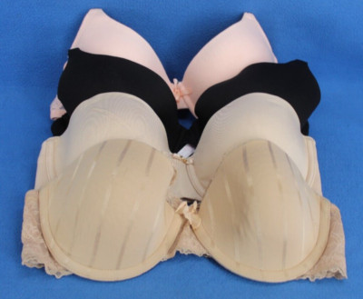 Sofra So Intimates Vanity Fair Felina Lined T-shirt Bra Lot Size 34C #H5973