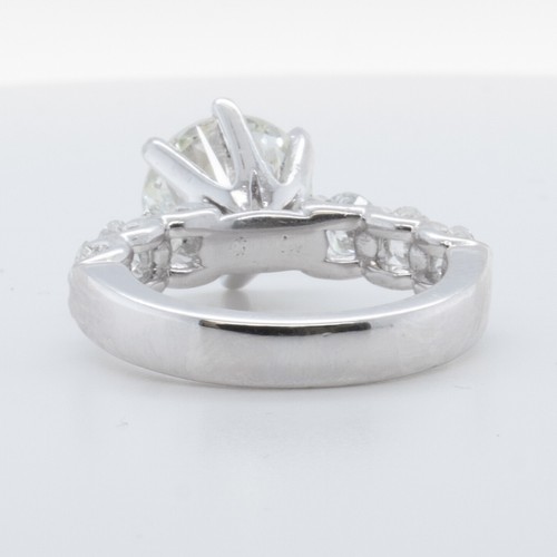 Platinum 950 GIA 2.43ct J I1 Diamond Engagement Ring 1.00ctw F VS Accents SZ 4.5 - Picture 8 of 13