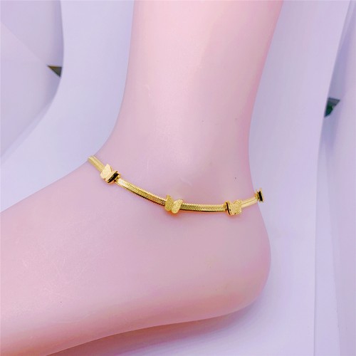 Fashion Women Titanium steel Gold Butterflies Ankle Bracelet Chain Foot Anklet - Picture 4 of 5