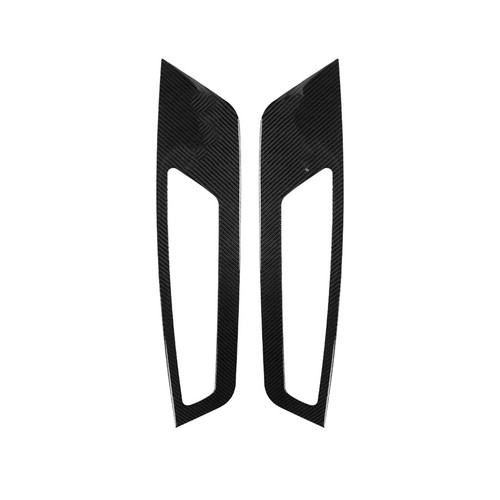 2Pcs Carbon Fiber Front Door Panel Cover Trim For Ford Mustang 2009-2013 - Picture 3 of 8