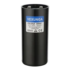 270-324 uF MFD 330 VAC 50/60 Hz Round Motor Start Capacitor CD60 Single Phase...