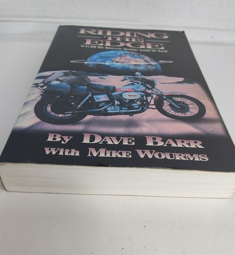 RIDING THE EDGE 83,000 Mile Motorcycle Adventure Dave Barr Signed Paperback Book - Picture 4 of 8