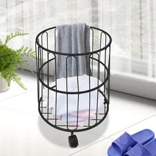 Laundry Hamper with Wheels Clothes Laundry Basket Rolling Laundry Cart