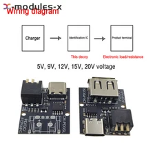 PD/QC/AFC Fast Charge Decoy Trigger Support 9V 12V 15V 20V Fixed Voltage Output