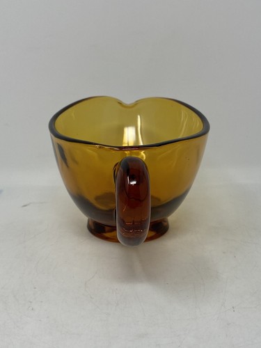 Tiara Indiana Vidrio Ámbar Sandwich Salsa Gravy Boat De Colección 7.5” X 4” X 3” - Imagen 4 de 14