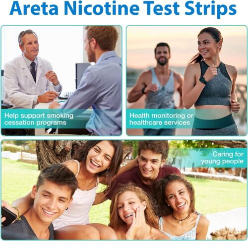 Areta Nicotine Test Strips Kit: Home Use (Detect Nicotine/Cotinine Use in Urine) - Picture 2 of 6