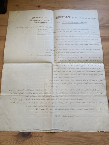 c. 1857 Abstract of Title Of Mrs Gunton, Manor of Thurgarton w/ Bassingham