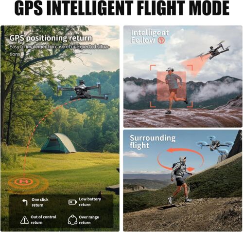 GPS Drohne mit Kamera 4K Professional, Fernbedienung mit UHD Bildschirm, 2 Akkus - Bild 2 von 7