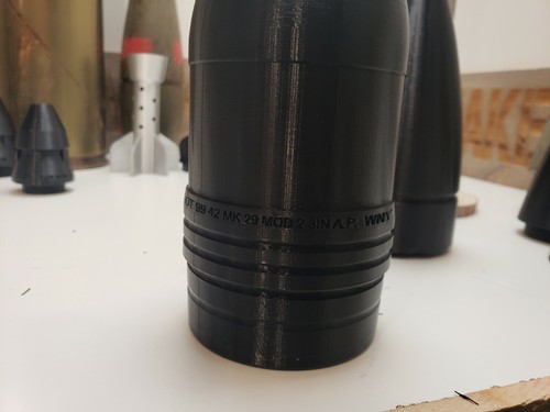 3D Printed MK29 AP Shot 3Inch / 76mm Shell for US Navy 3"/50 caliber - Picture 27 of 27