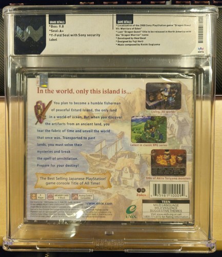 Dragon Warrior VII (Sony PlayStation 1, 2001) WATA GRADED 9.8 A+ - Bild 2 von 4