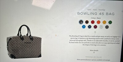 特別価格 【新品未使用】GOYARD ボウリング45 限定 ジェットブラック 新品未使用】 GOYARD ゴヤール ボウリング45 限定 ジェット