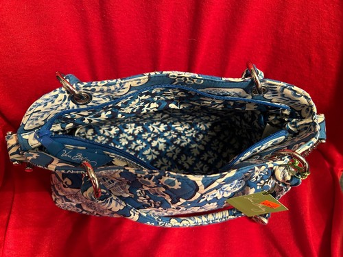 Vera Bradley Blue Lagoon Chain Bag Purse 8.5 x 12 x 5 GUC - Picture 2 of 11