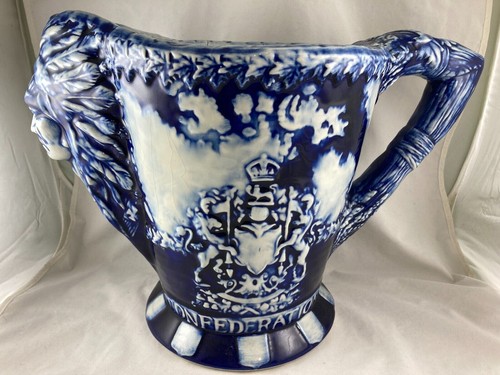 RARE Jup Art Déco Bleu et Blanc Confédération Canada Amérindien 1937 liquidation