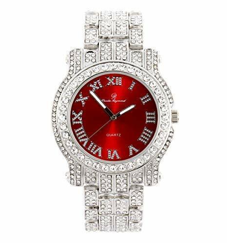 Bling Round Luxury Mens Watch w/Bling-ed Out Bracelet - L0504RNB ZZ - Picture 35 of 81