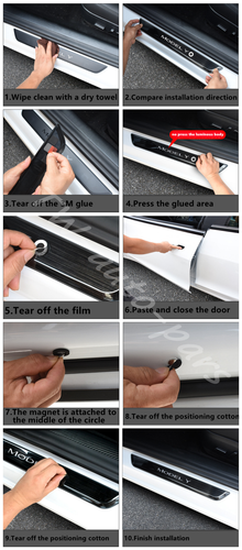 Fits for Tesla Model Y 2020-2021 ashine Door Sill Scuff Molding Guard Cover Trim - Picture 11 of 11
