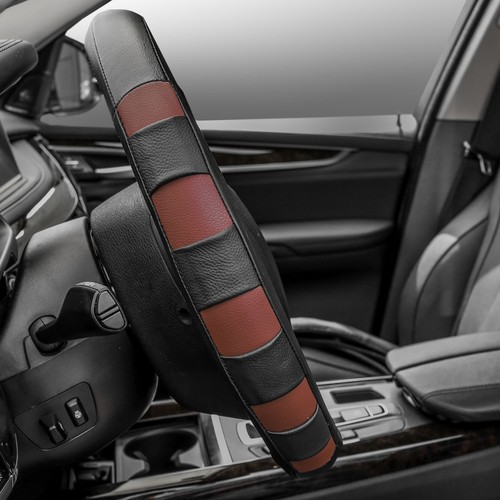 FH Group Universal Genuine Leather Car Steering Wheel Cover Fits 14.5" - 15.5" - Picture 4 of 4