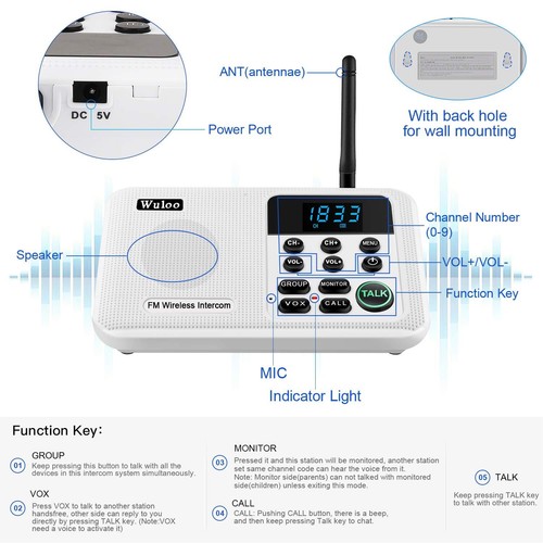 22-Channel Call ALL Wireless Intercoms Call Systems for Home Building Offices - Picture 70 of 71