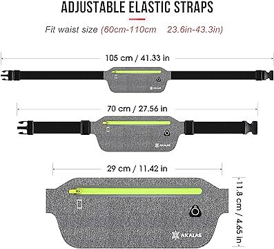 Cinturón Impermeable Riñonera Ciclismo Fitness Bolsa de Viaje para Llaves Dinero Móvil - Imagen 20 de 29