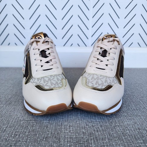 🤩Michael Kors Wilma Trainer Sz 6 Women Sneakers Brown Gold Casual Comfy Shoes🤩 - Picture 6 of 12