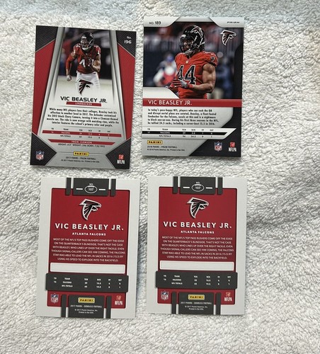Lot of 4 Panini Football Cards Vic Beasley Jr. Atlanta Falcons (Z1) - Picture 2 of 2