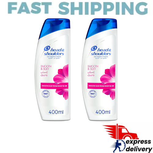 2x Head & Shoulders Smooth & Silky Anti-Schuppen Shampoo von Wurzel bis Lippe 400ml - Bild 1 von 1