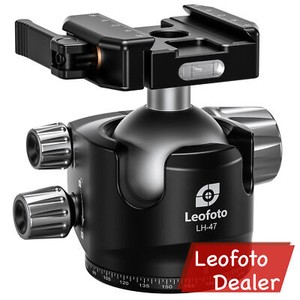 Leofoto LH-47LSC 47mm Low Profile Ball Head with Hybrid Clamp (LH-47LSC-ARCA)