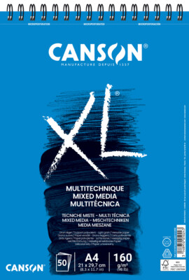 CANSON Studienblock XL MIXED MEDIA DIN A4 weiß 50 Blatt