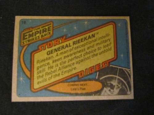 1980 Topps Star Wars The Empire Strikes Back #18 General Rieekan - ungraded - Bild 2 von 2
