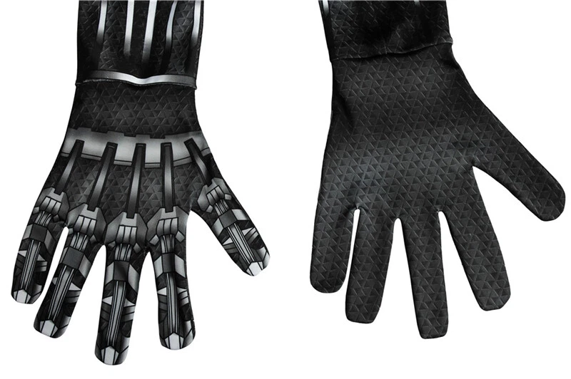 Black Panther Jumpsuit Superhero Cosplay Costume Halloween Bodysuit Mask Adult - Image 4 of 4