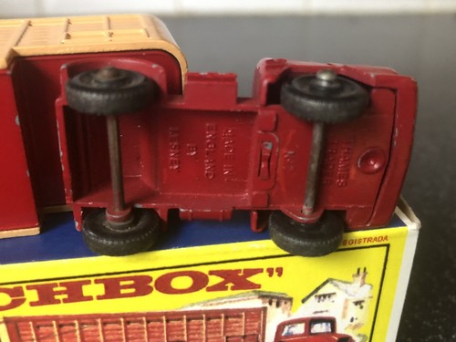 MATCHBOX SERIES MAJOR PACK M-7 CATTLE TRUCK Lovely Restored Model + New Box - Picture 10 of 14