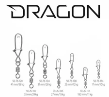 Dragon Spinn Lock fishing snap and swivel pike,perch,zander,trout,lure,dead bait