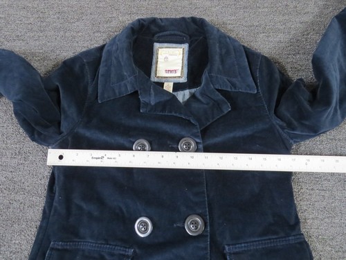 Levis Pea Coat Womens Small Green Long Sleeve Button Close - Picture 6 of 10