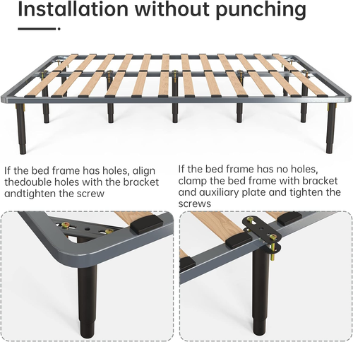 (2PCS) 10~17 Inch Adjustable Height Center Support Leg for Bed Frame, Steel Bed - Picture 3 of 9