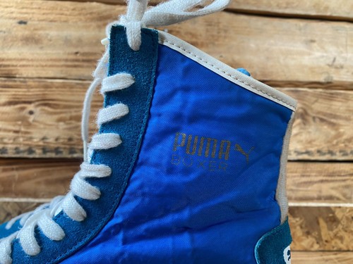 Vintage 80er Puma Boxschuhe Made in West Germany, blau Gr. UK 8 US 9 - Bild 7 von 16