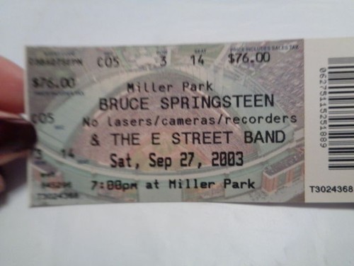 Bruce Springsteen 2003 Unused Concert Ticket Milwaukee One Pair Expired The Boss - Picture 4 of 10