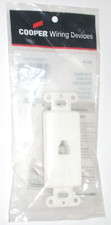 Cooper 3560-4W Flush Mount Voice/Data Modular Jack Decorator Strap White