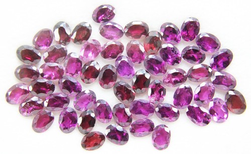 45 CT Certified Untreated Natural Rhodolite Garnet Oval Cut Loose Gemstone Lot - Picture 4 of 6